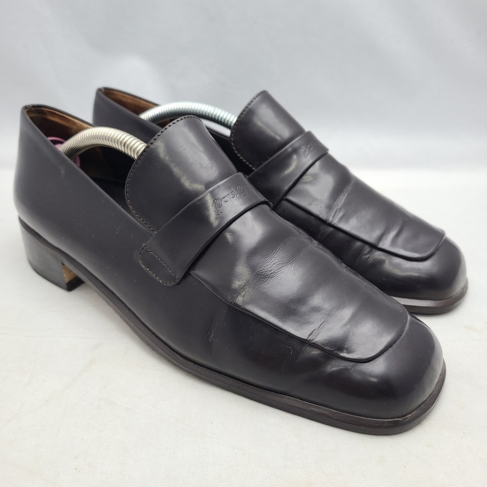 Paul Green Munchen Black Patent Leather Loafers Smooth Soles Size 5 Handmade